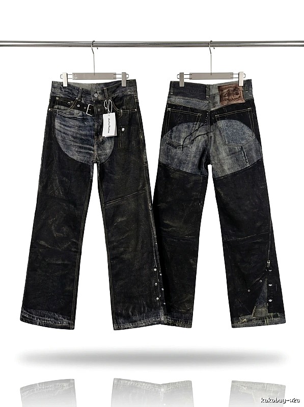 Acne Studios retro - style patchwork jeans