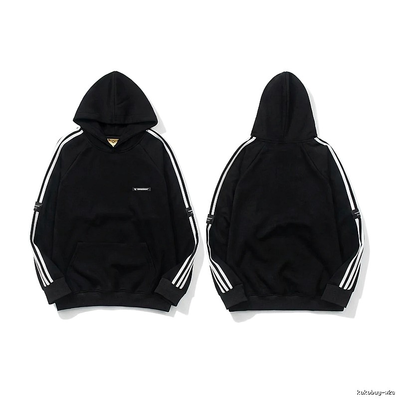 Adidas classic three - stripe black sweatshirt