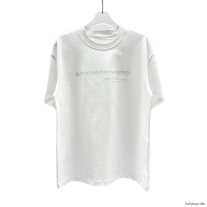 Alexander Wang Letter Print Casual Style White T-Shirt