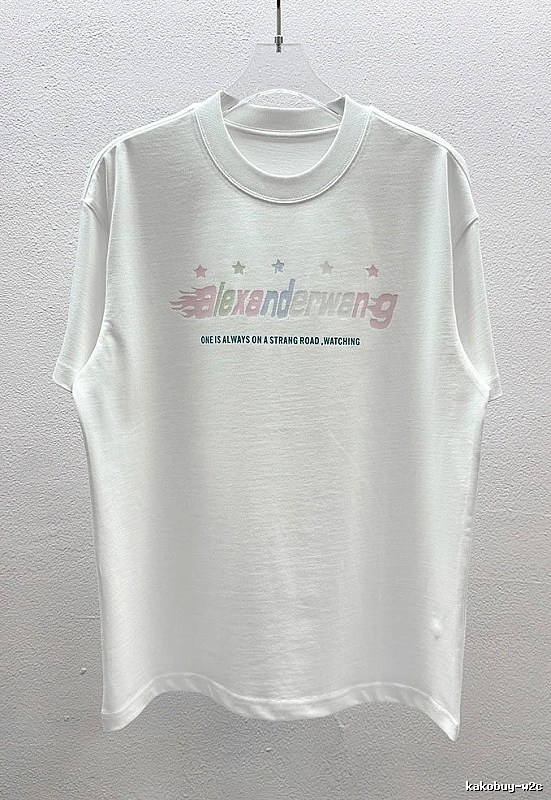 Alexander Wang Letter Print Street Style White T-Shirt