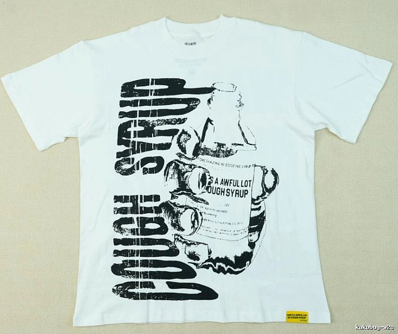 ALOCS Syrup Print Street Style White T-Shirt