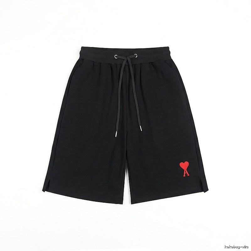 AMI Embroidered Love Heart Casual Shorts