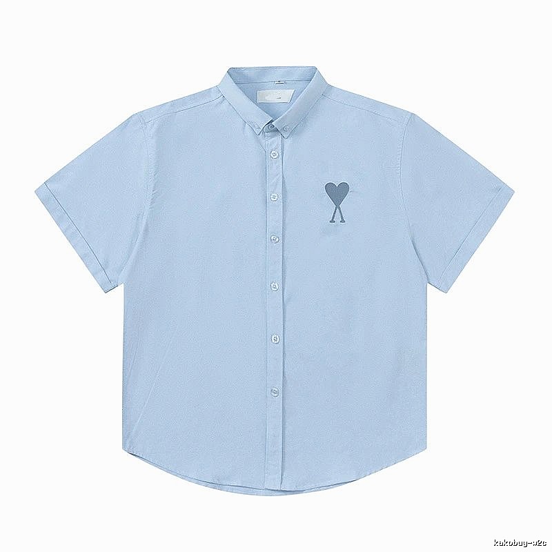 AMI Love Simple Style Blue Shirt