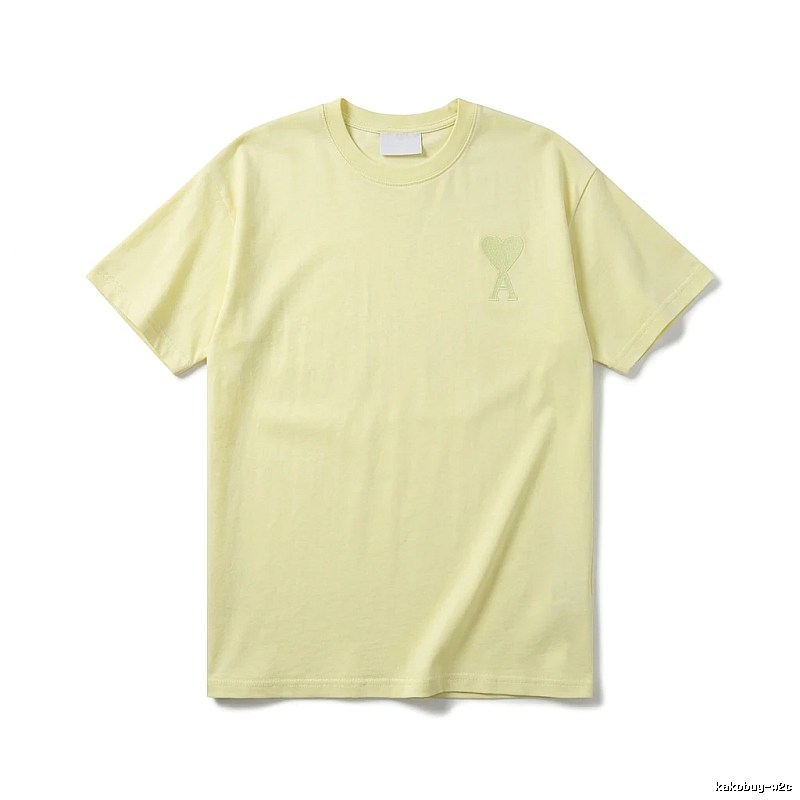 AMI Love Simple Style Yellow T-shirt