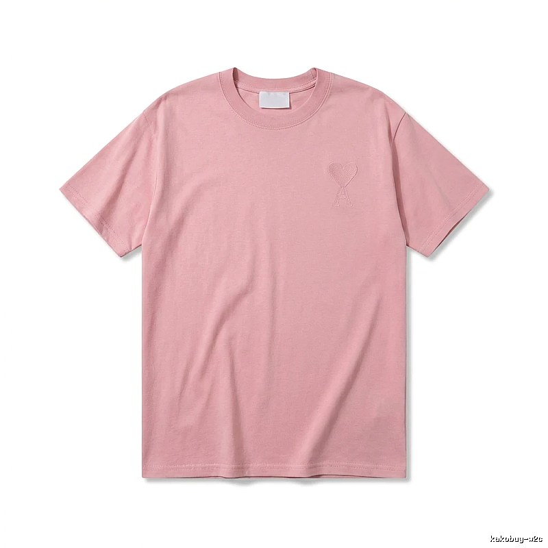 AMI simple and elegant pink T-shirt
