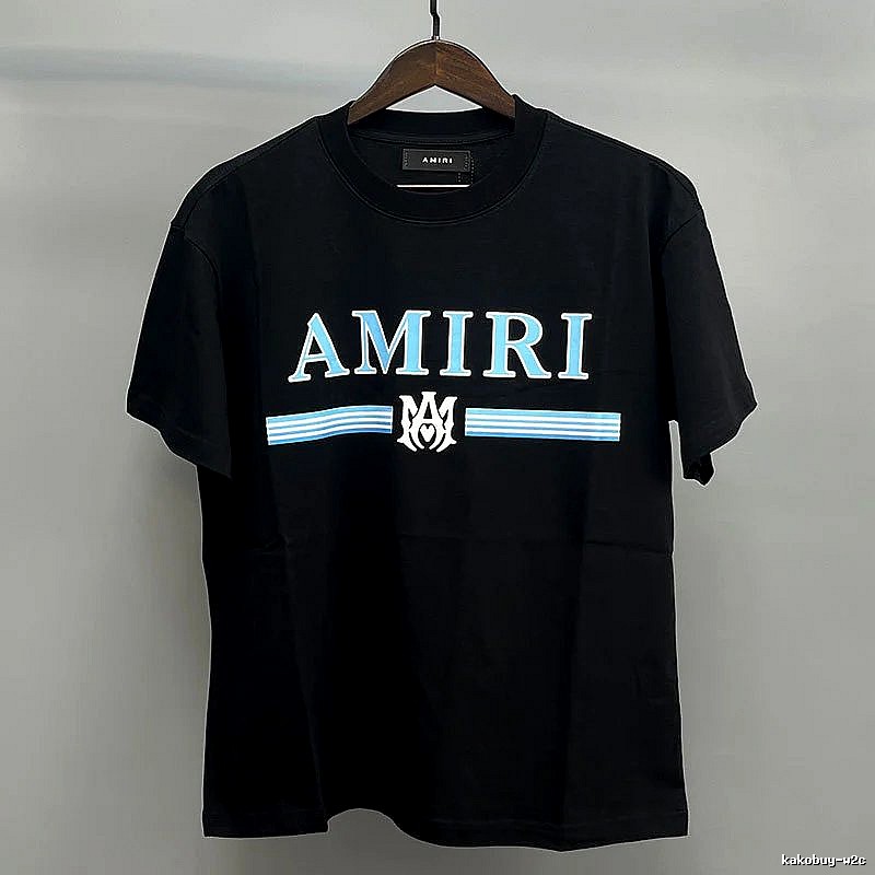 Amiri Black Blue Records Graphic T-Shirt Clean Finish