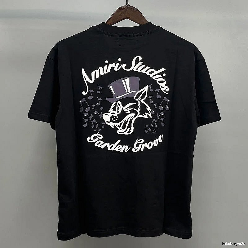 Amiri Black White Records Graphic T-Shirt Sport Casual