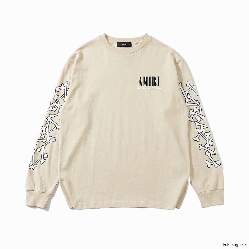 AMIRI Bone Pattern Trendy Beige Sweatshirt