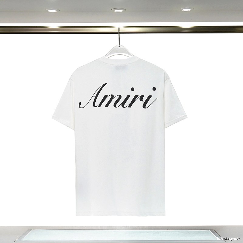 Amiri Easy Match Graphic T-shirt White Blue Amiri for Leisure Wear