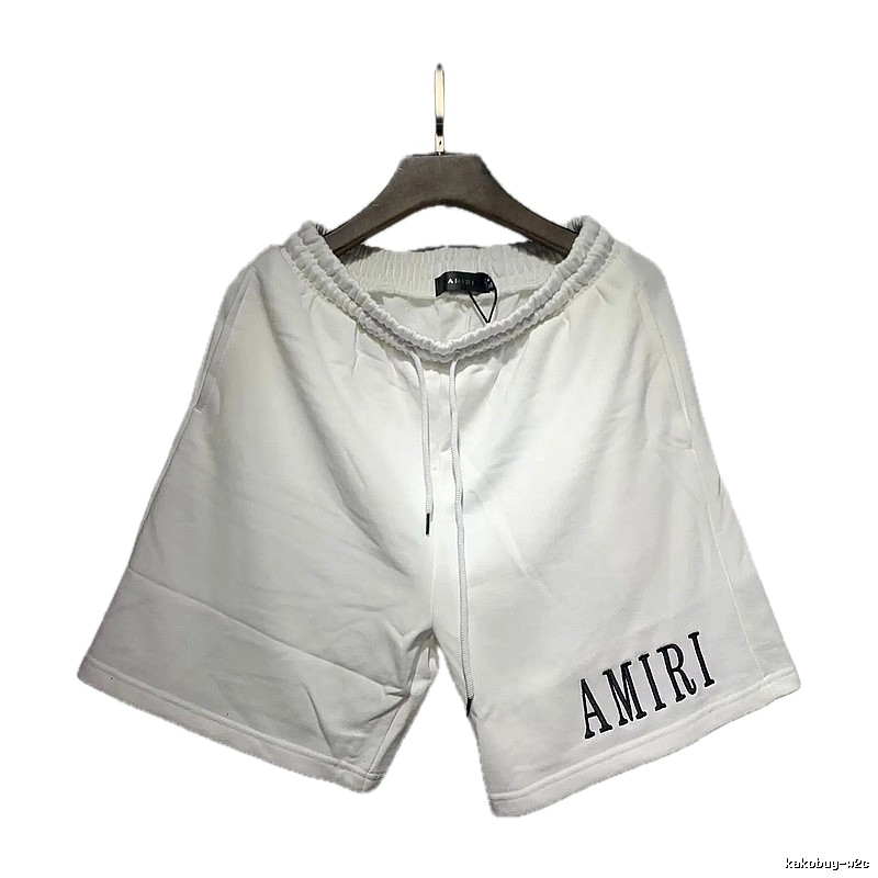 AMIRI Embroidered Street Style White Casual Shorts