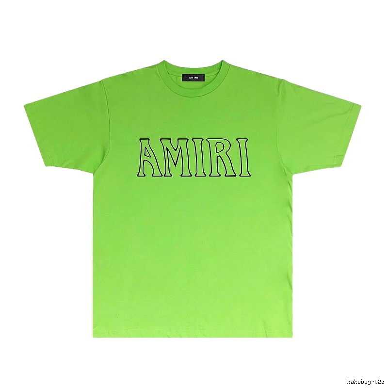 AMIRI Fluorescent Green Simple T-shirt