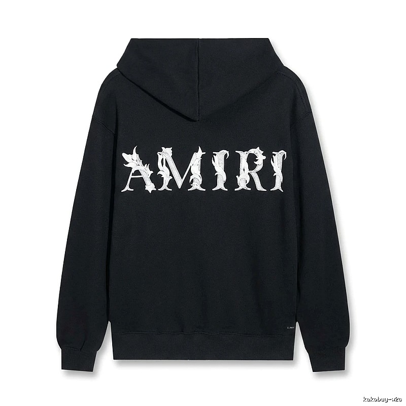 AMIRI letter-style black hoodie