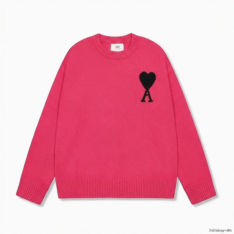 AMIRI Love Trendy Cool Rose Red Sweater