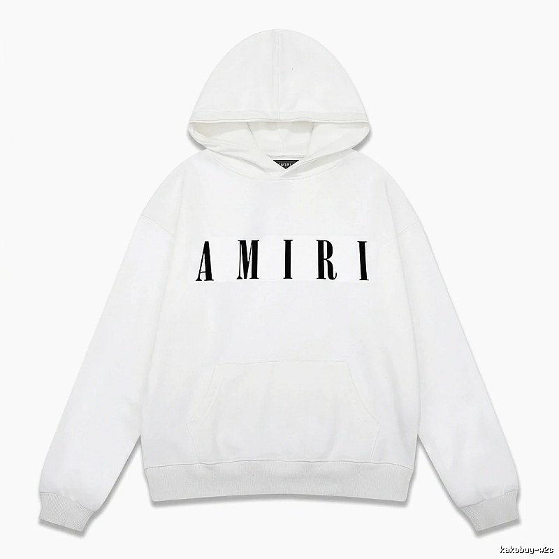 AMIRI minimalist style white hoodie