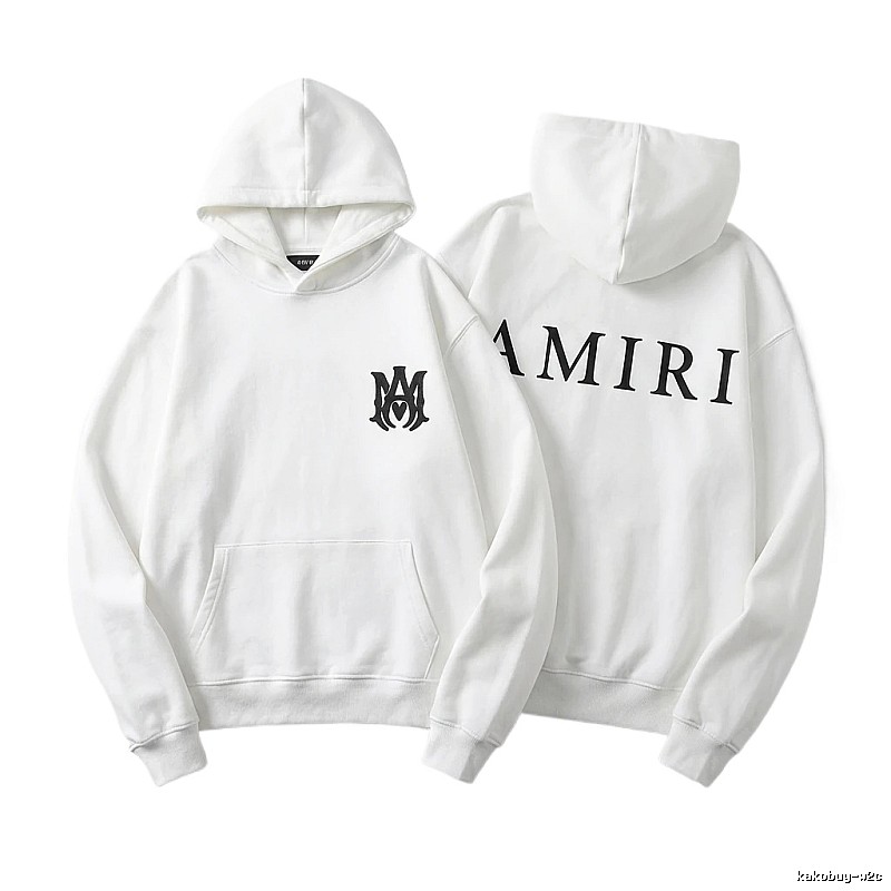 AMIRI minimalist style white hoodie