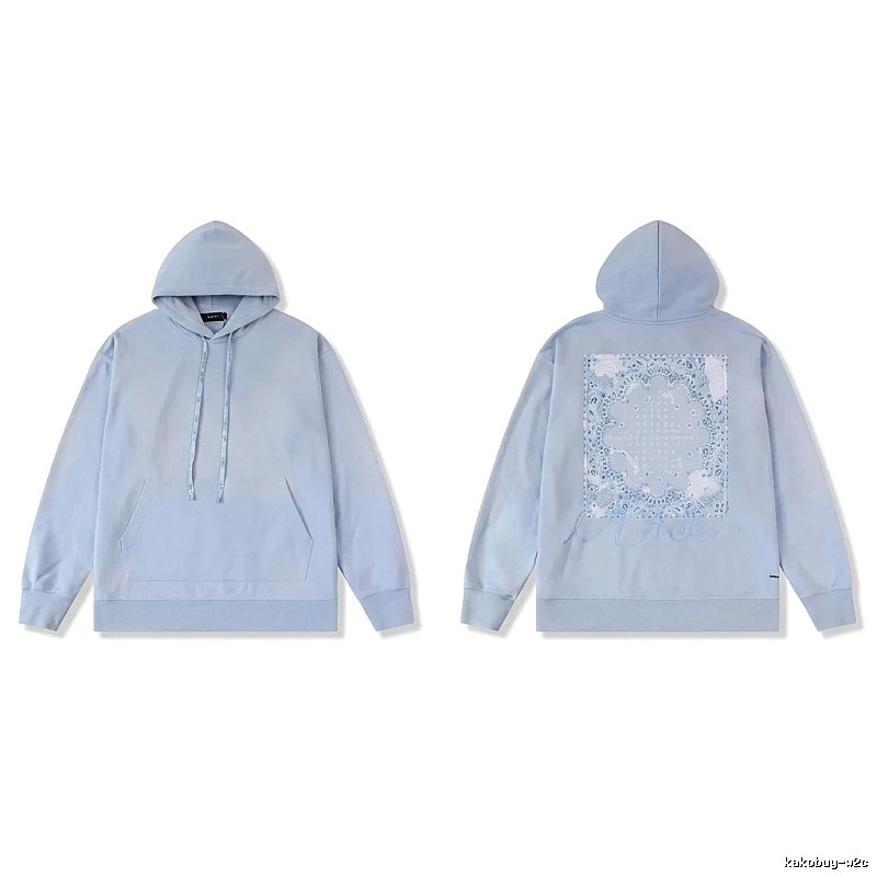 AMIRI Paisley Casual Light Blue Sweatshirt