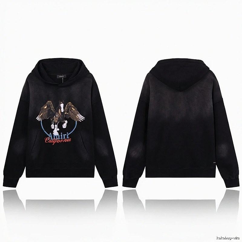AMIRI Pegasus Retro Black Hoodie
