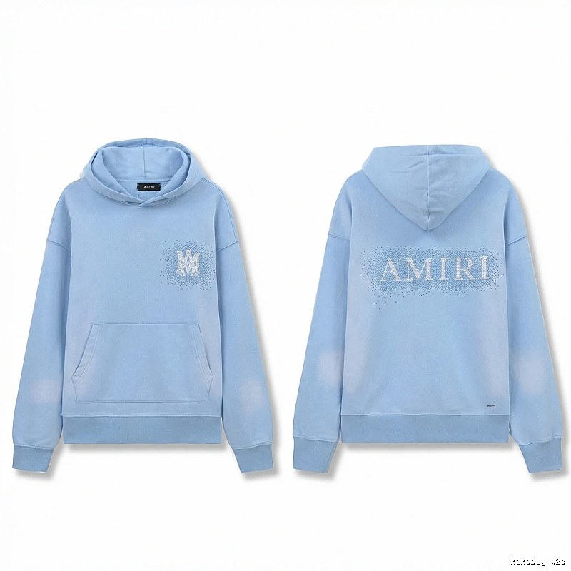 AMIRI Printed Leisure Style Light Blue Sweatshirt