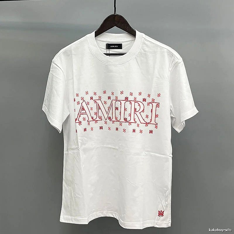 Amiri Red Graphic Detail White Records Graphic T-Shirt Warm Weather