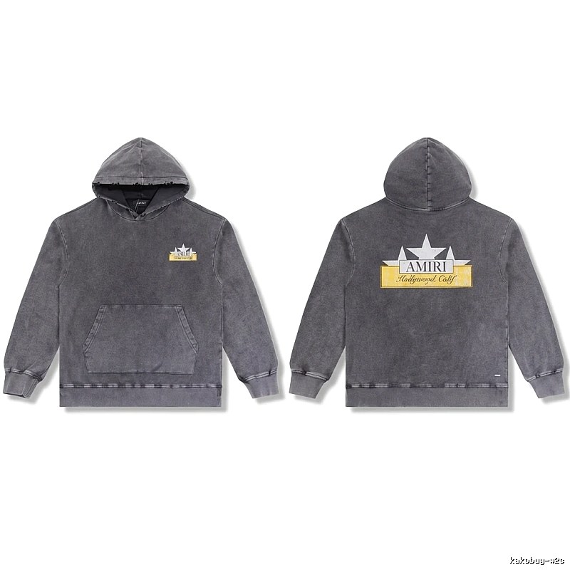 AMIRI Retro Style Grey Hoodie