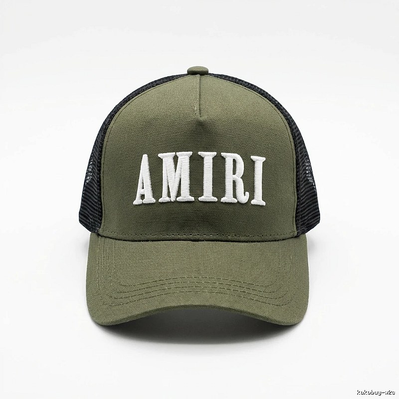 AMIRI Retro Style Olive Green Hat