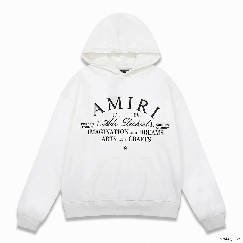 AMIRI retro-style white hoodie