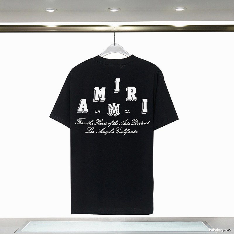 Amiri Streetwear Graphic T-shirt White Blue Amiri with Practical Shape