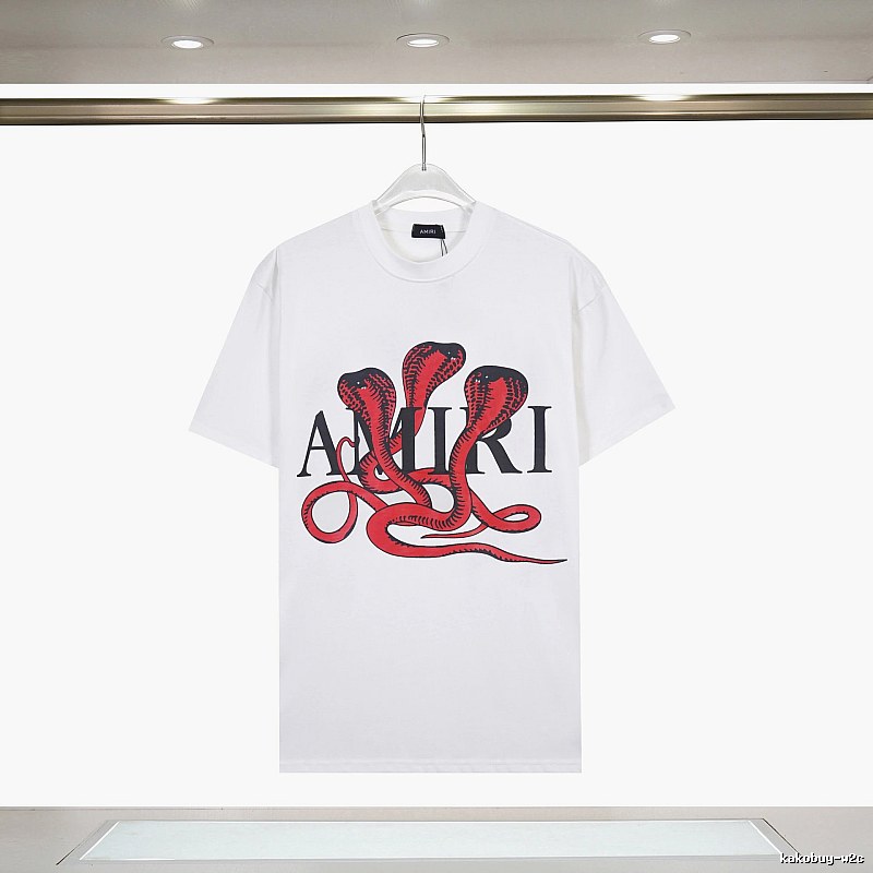 Amiri Travel Graphic T-shirt White Blue Amiri with Modern Look