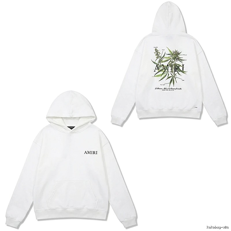 AMIRI White Hoodie with Floral Print Style