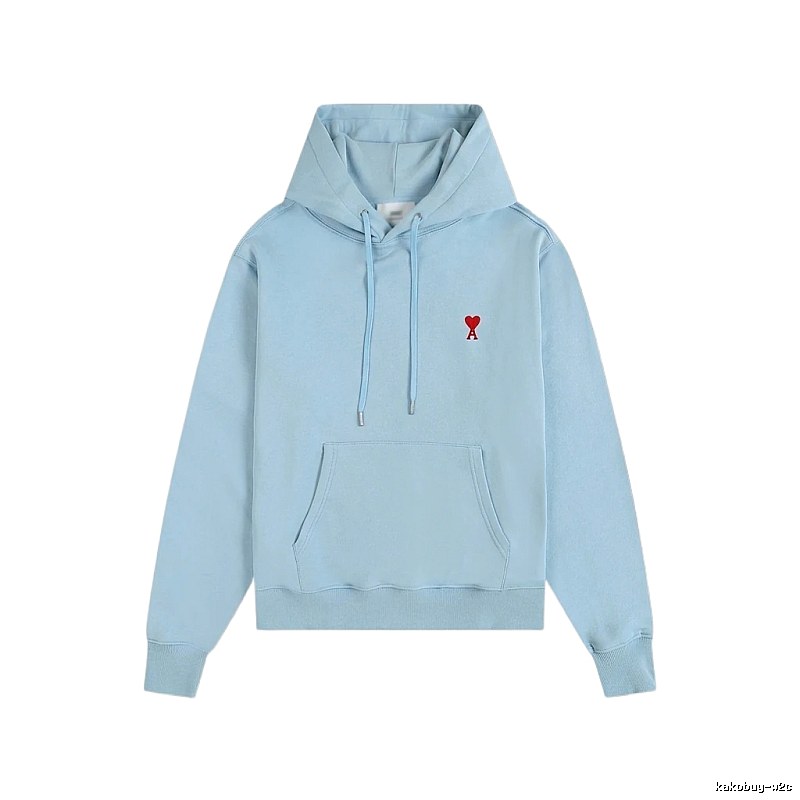 AMI's Light Blue Hoodie with a Simple and Lovely Style