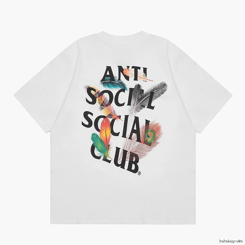 Anti Social Social Club Statement Logo T-shirt Black Orange Anti for Easy Pairing