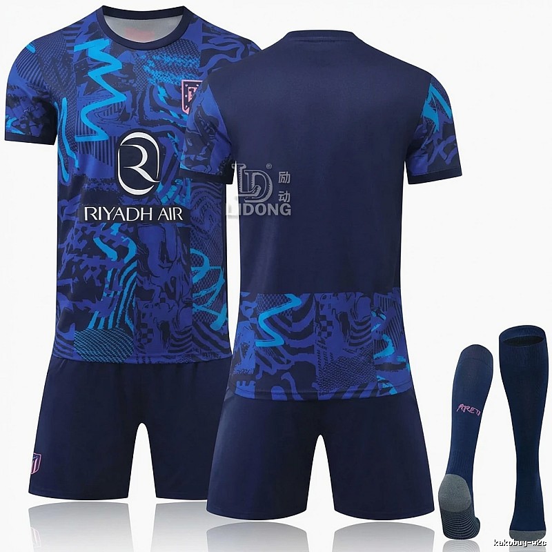 Atletico Madrid retro dark blue jersey