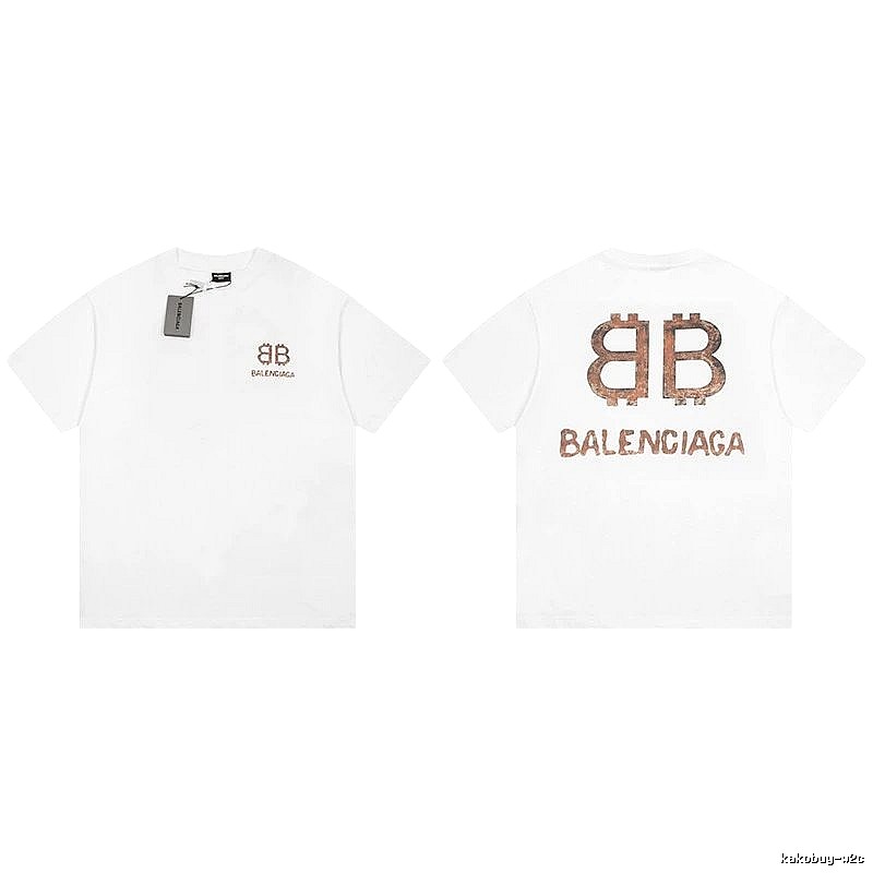 Balenciaga BB Print White T-shirt