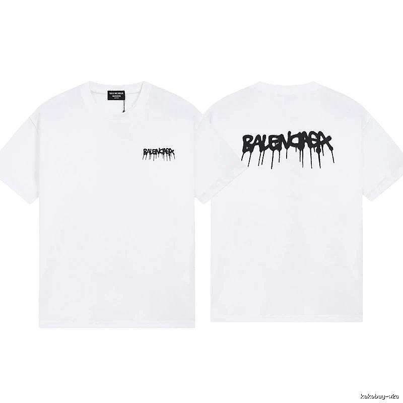 Balenciaga Graffiti Street Style White Short-sleeve T-shirt
