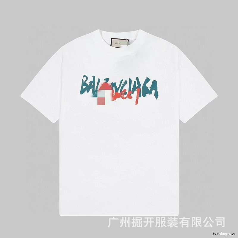 Balenciaga Graffiti Street Style White T-Shirt