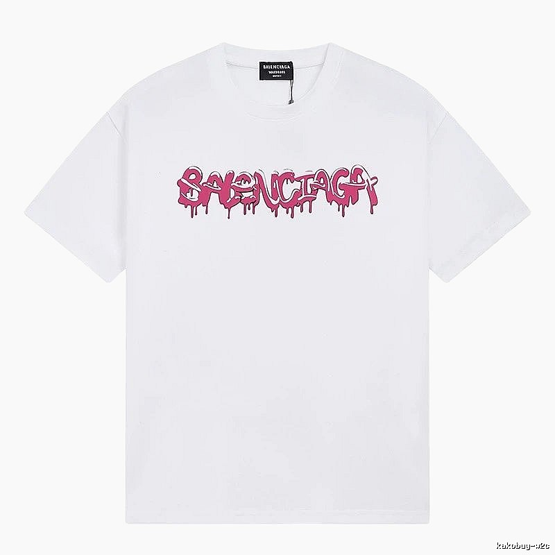 Balenciaga Graffiti Street Style White T-shirt