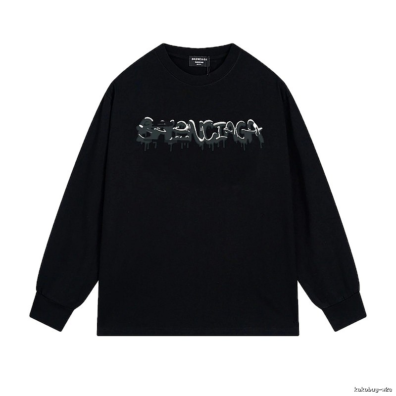 Balenciaga graffiti-style black long-sleeve