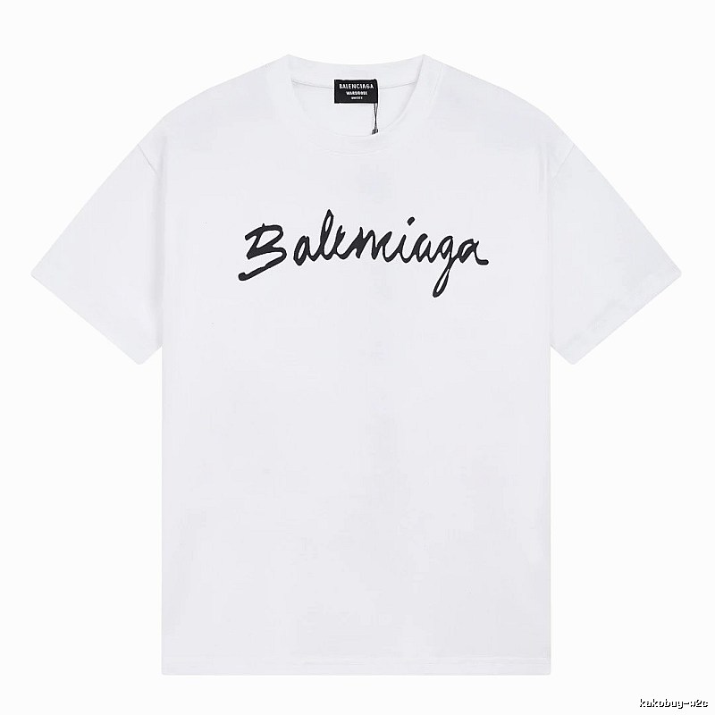 Balenciaga Handwritten Signature Casual White T-shirt