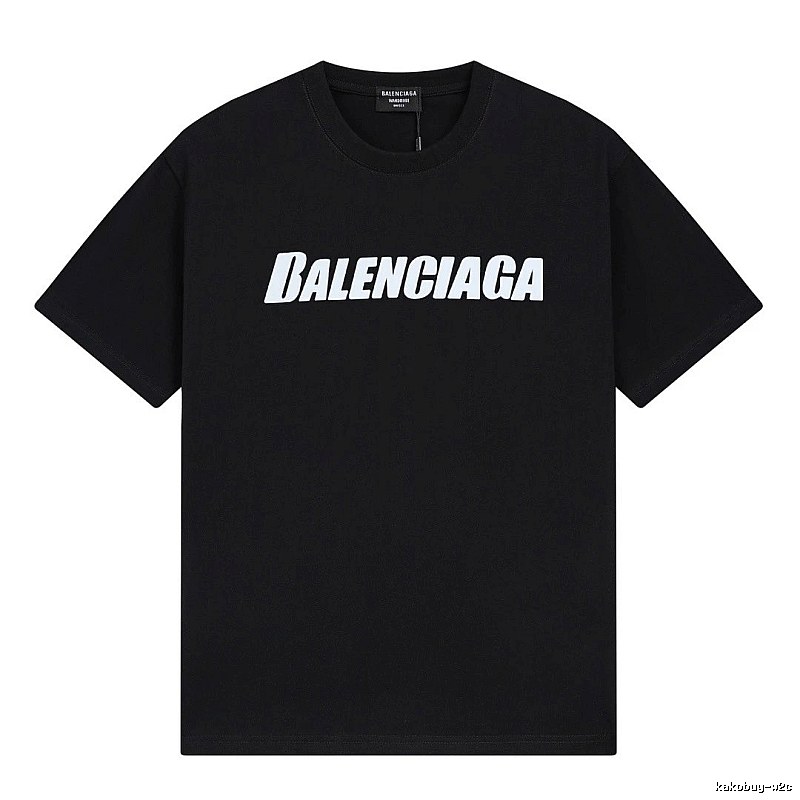 Balenciaga Letter Print Street Style Black T-Shirt