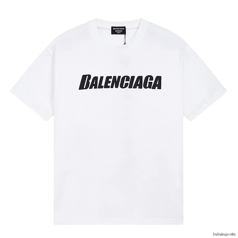 Balenciaga Letter Print Trendy White T-Shirt
