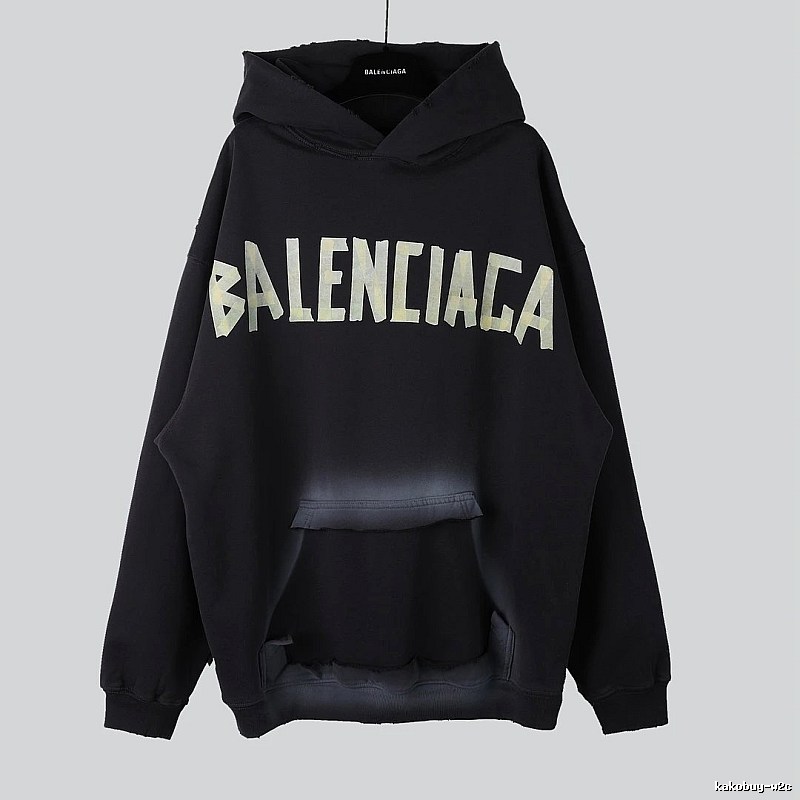 Balenciaga letter-style black sweatshirt