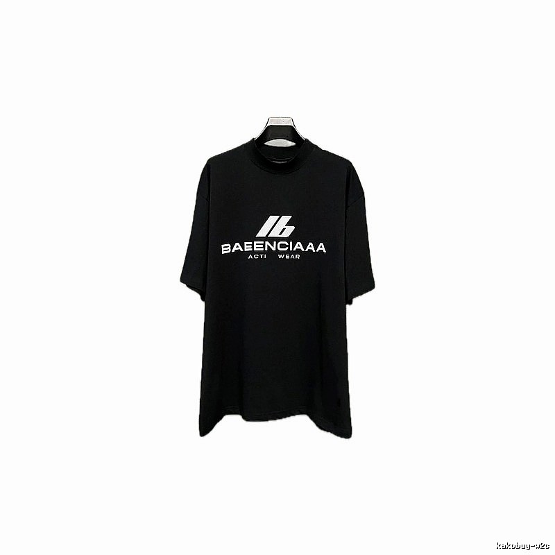Balenciaga letter-style black T-shirt