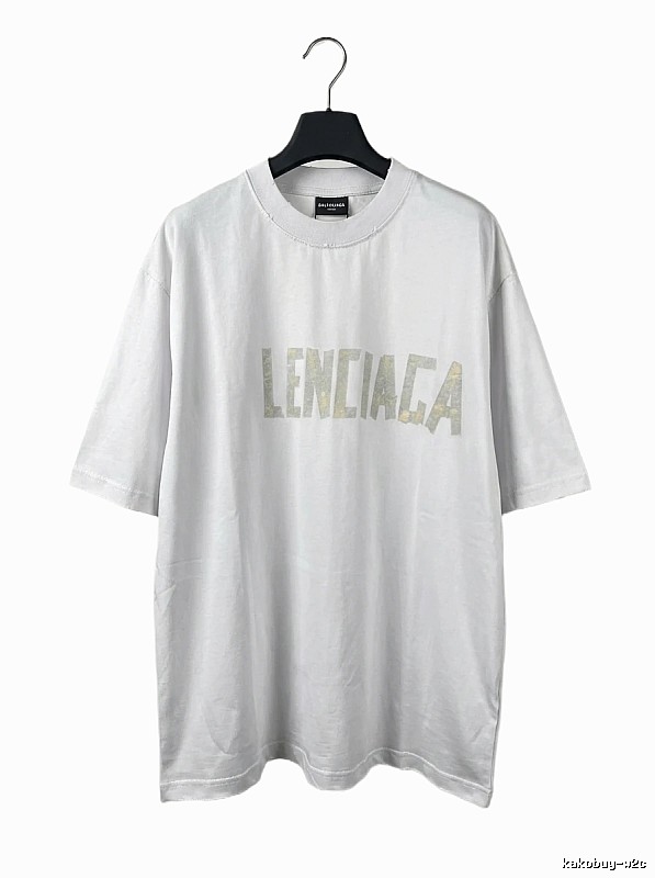 Balenciaga letter-style white T-shirt
