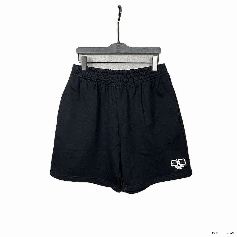 Balenciaga minimalist style black shorts