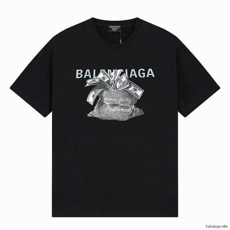 Balenciaga Money Bag Style Black T-shirt