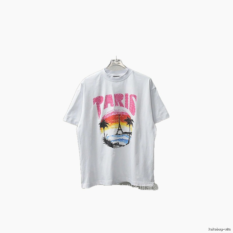 Balenciaga Printed Casual White T-shirt