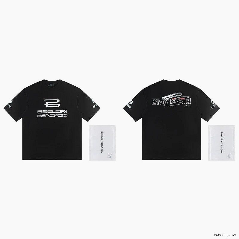 Balenciaga Printed Street Style Black T-shirt