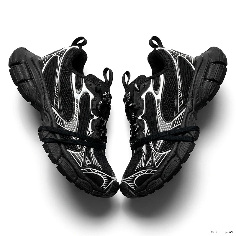 Balenciaga retro black and grey sports shoes
