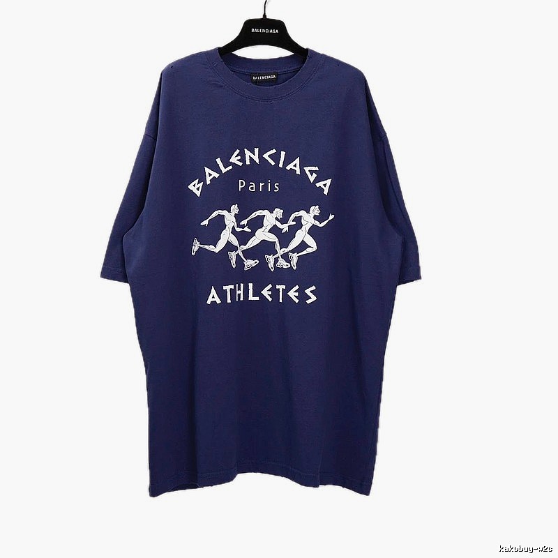 Balenciaga sporty navy blue T-shirt