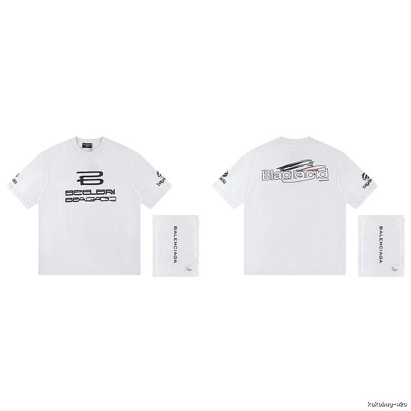 Balenciaga Trendy Racing Print White T-Shirt